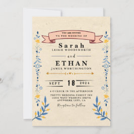 Convite De Casamento Floral