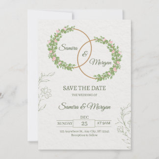 convite de casamento floral