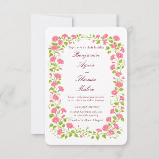 Convite de Casamento Floral