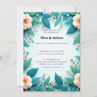 Convite de Casamento Floral