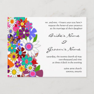 Convite De Casamento Floral