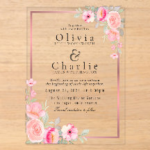 Convite de Casamento Floral