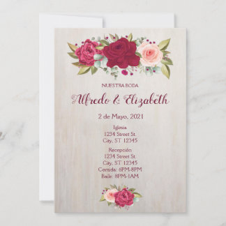 Convite De Casamento Floral