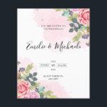 Convite de casamento Floral<br><div class="desc">Cartão Floral de Convite para Casamento</div>