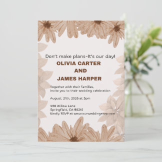 Convite de Casamento Floral