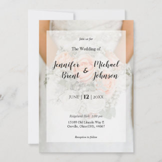 Convite de casamento floral