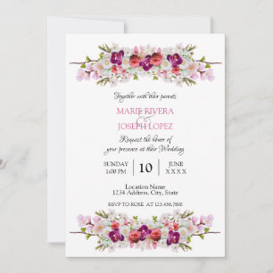 Convite De Casamento - Floral01
