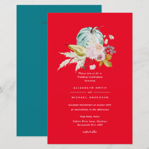 CONVITE DE CASAMENTO Floral A9 - Pumpkin Fall