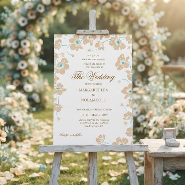 Convite de Casamento Floral Anêmona Elegante (Criador carregado)