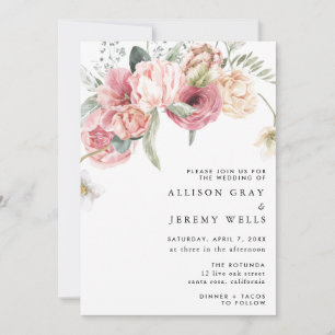Convite De Casamento Floral Annabeth