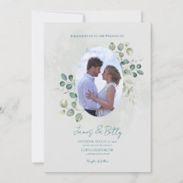 Convite de Casamento Floral Aquarela