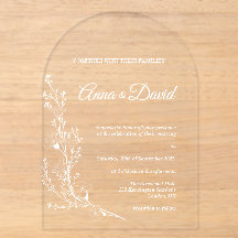 Convite de Casamento Floral Arco Elegante