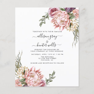 Convite De Casamento Floral   Aubrey 