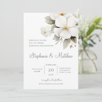 Convite de Casamento Floral Boho