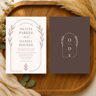 Convite de Casamento Floral Boho Arte Romântica