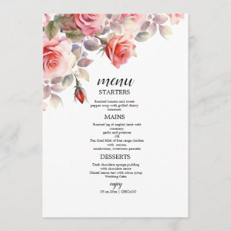 Convite de Casamento Floral Boho Blush