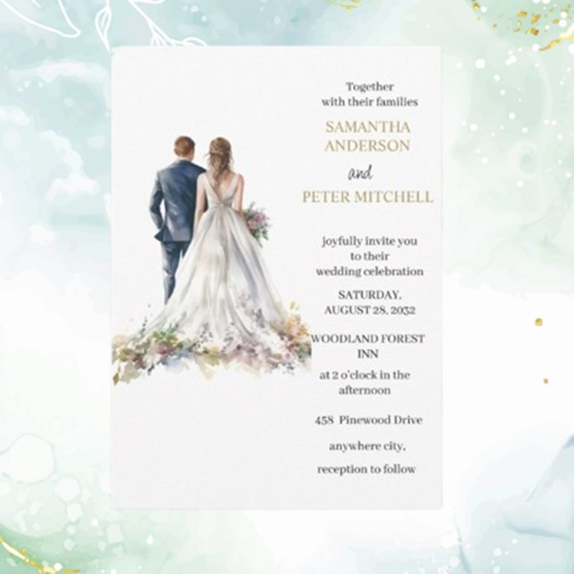 Convite de casamento Floral Boho Clássico Rústico (Invite loved ones to your special day with the Classic Floral wedding invitation  )