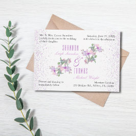 Convite de Casamento Floral Bonito