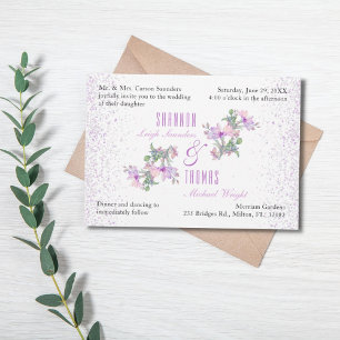 Convite de Casamento Floral Bonito