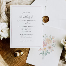 Convite de Casamento Floral Bouquet Bloom