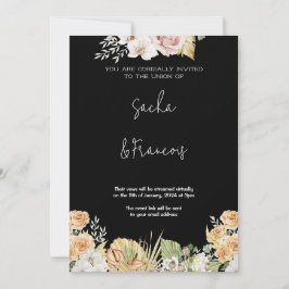 Convite De Casamento | Floral Branco e Verde