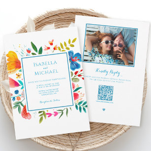 Convite De Casamento Floral Bright