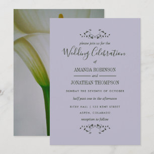 Convite de Casamento Floral Calla Lily