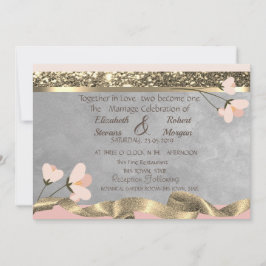 Convite de Casamento Floral Chique Elegante
