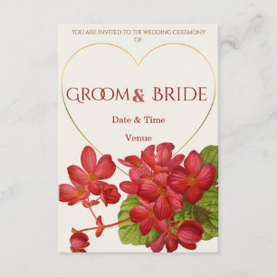 Convite de Casamento Floral com Moldura Romântica