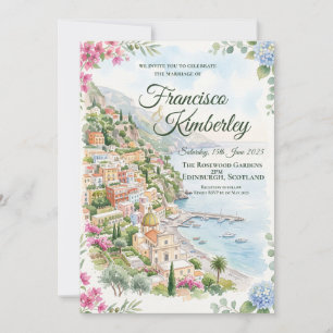 Convite de Casamento Floral da Costa Amalfitana