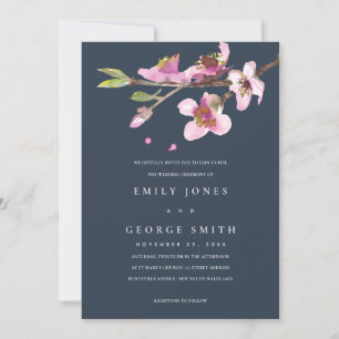 CONVITE DE CASAMENTO FLORAL DE BLOSSOM DE CHERRY m