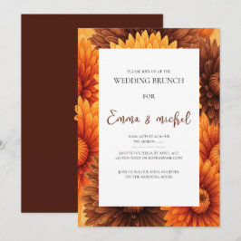Convite De Casamento Floral De Brunch