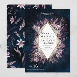 Convite de casamento floral de country art, convit