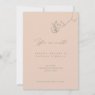 Convite De Casamento Floral De Delicado Personaliz