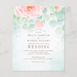 Convite De Casamento Floral De Folhagem De Avião D