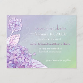 Convite de casamento floral de hortênsias para gua