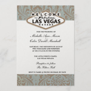 Convite de casamento floral de Las Vegas do