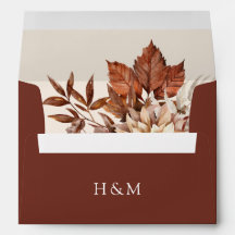 Convite De Casamento Floral De outono Russo