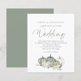 Convite de casamento Floral de Pumpkins