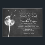 Convite de casamento Floral de Quadro (branco)<br><div class="desc">Uma grande flor silvestre acentua este convite de casamento vintage sobre um fundo ilustrado de quadro de reflexão. Se forem necessários itens adicionais para o seu evento,  entre em contato conosco em prettyfancyinvites@gmail.com. Role para baixo para ver o RSVP coordenador.</div>