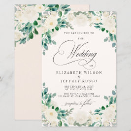 Convite de Casamento Floral de Verão Primavera Orç