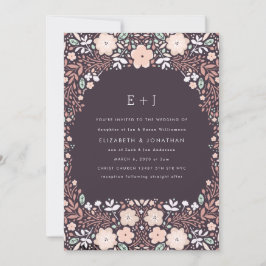 Convite De Casamento Floral De Whirlwind