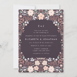 Convite De Casamento Floral De Whirlwind