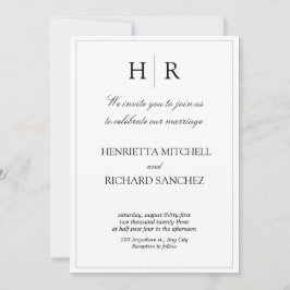 Convite De Casamento Floral Elegante