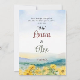 Convite De Casamento Floral Elegante