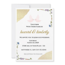Convite de Casamento Floral Elegante