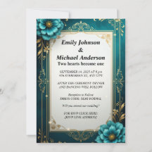 Convite De Casamento Floral Elegante