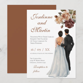 Convite de Casamento Floral Elegante