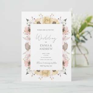 Convite de Casamento Floral – Elegante