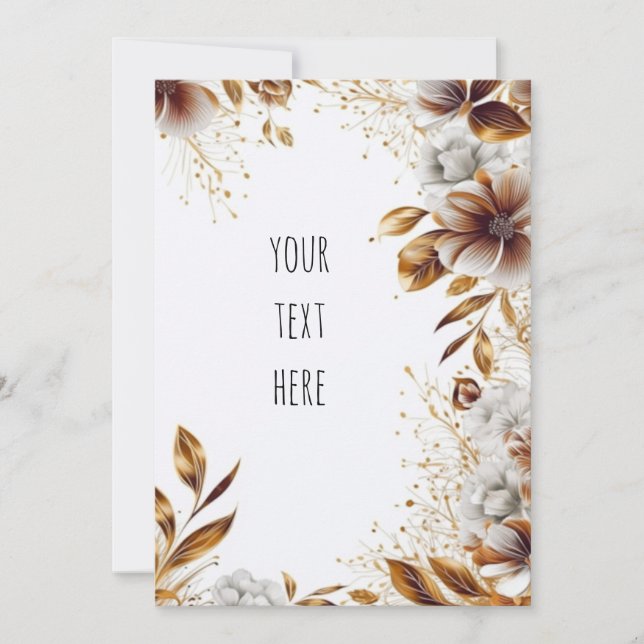 Convite De Casamento Floral Elegante (Frente)